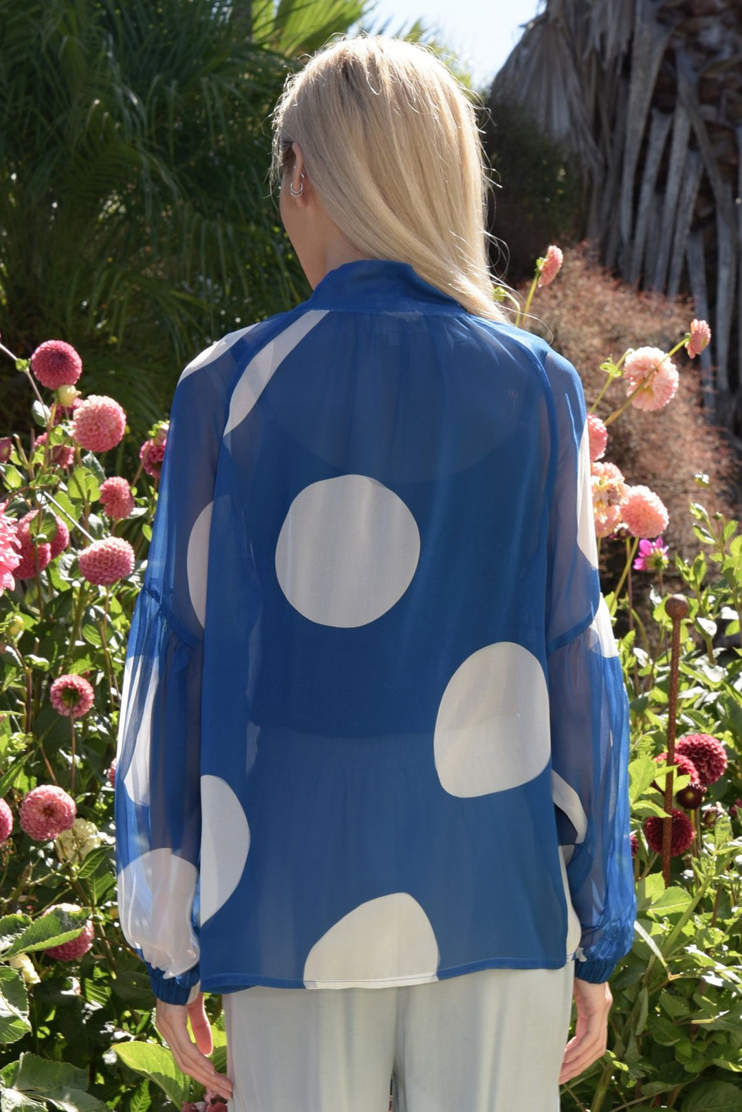 Keep Your Cool Blouse - Blue Spot