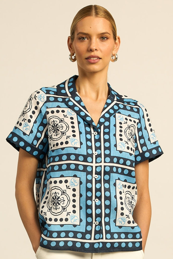 lumen top - bay scarf